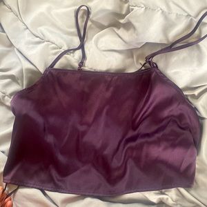 Forever 21 silk cropped tank top